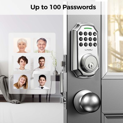 LNDU Keyless entry deadbolt door lock with handle