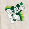 Boys' - Disney - Mickey Green Rainbow Graphic Long Sleeve Fleece Sweatshirt - 2 of 4