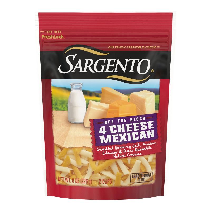 Sargento 4-Cheese Natural Mexican Shredded Cheese - 8oz, 1 of 11