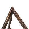 HomeRoots Set of Three Bronze Metal Pyramid Tabletop Sculptures - 4 of 4