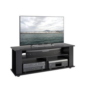 Bakersfield Ravenwood TV Stand Black - CorLiving: Contemporary Design, Open Storage, Fits 55" TVs - CorLiving - 1 of 4