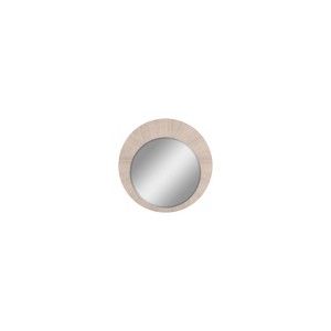 Whiteline Modern Living Waves Round Mirror in High Gloss Beige Angley - 1 of 4
