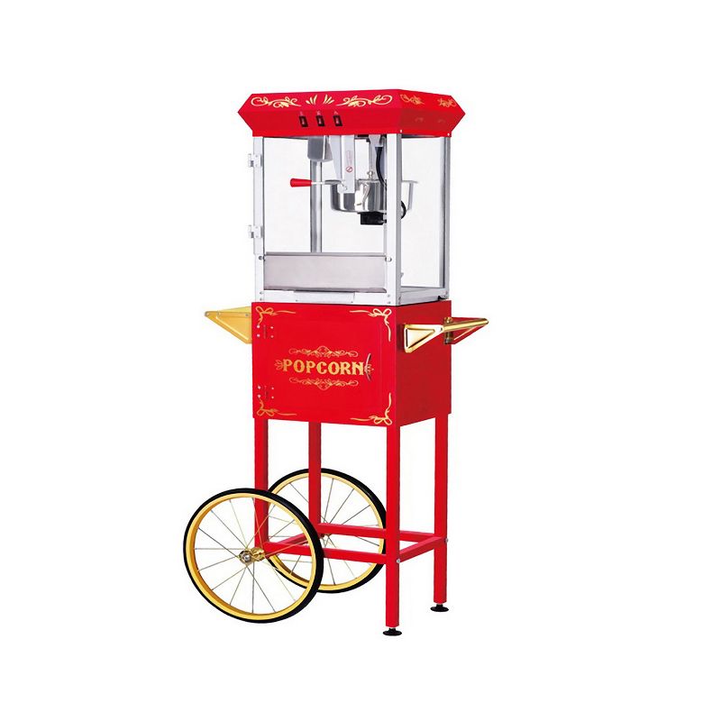 Great Northern Popcorn 8 oz. Foundation Style Popcorn Popper Machine Cart - Red, 1 of 6