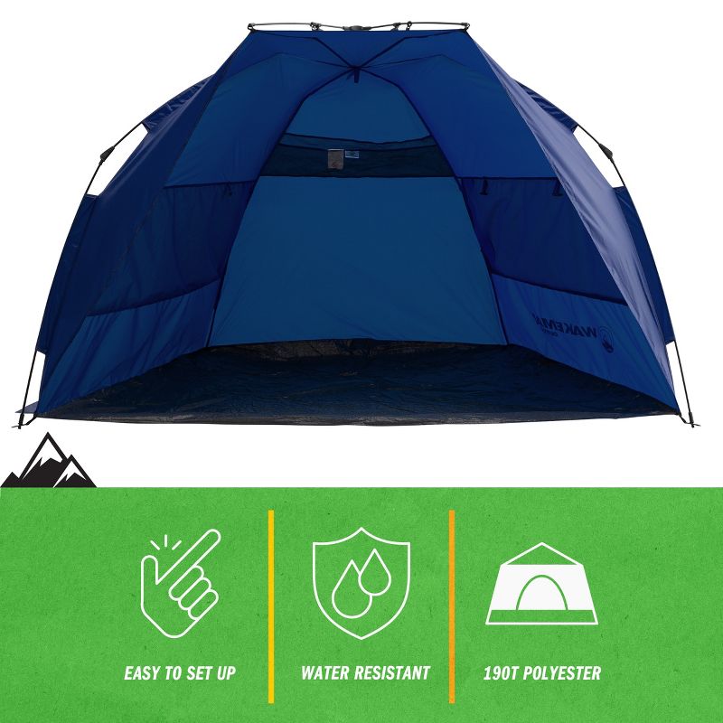 Leisure Sports Pop-up Beach Tent with Carrying Bag - Blue, 5 of 14