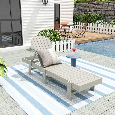 WestinTrends Dylan Adirondack Poly Reclining Chaise Lounge