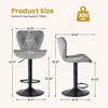 MAYEERTY Set of 2 PU Leather Bar Stools 360 Swivel Adjustable Height 24.8"-33.46" 300LBS Capacity - 3 of 4