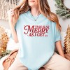This Is As Merry As I Get Distressed - Women's Garment Dyed Graphic T-Shirt - 3 of 4
