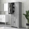 MAYEERTY Bathroom Cabinet Doors Drawer Multiple Storage Adjustable Shelf White - 2 of 4