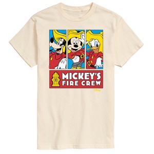 Men's - Disney - Mickey Goofy Donald Firefighter Crew Short Sleeve Graphic T-Shirt - 1 of 4