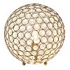 10" Elipse Medium Contemporary Metal Crystal Round Orb Table Lamp - Lalia Home - 2 of 4