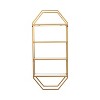 Kate and Laurel Adela Octagon MDF Accent Shelf, 41x8x19, Gold and White - 3 of 4