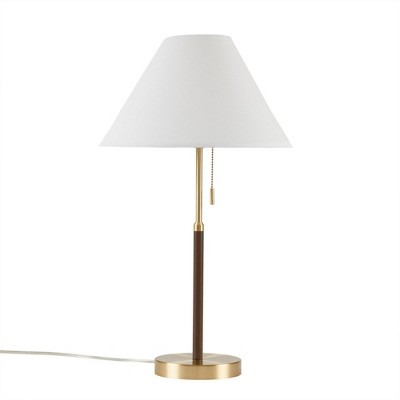 Bromley 23.5" White and Gold Mid-Century Table Lamp