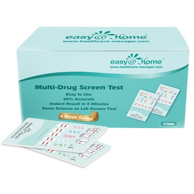  5 Pack Easy@Home Marijuana (THC) Single Panel Drug