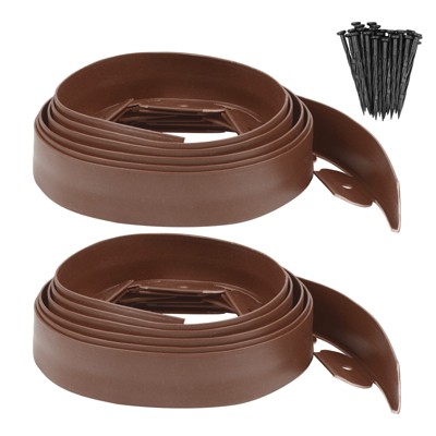 Unique Bargains Plastic Garden Edging with Spikes 2 Sets