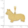 Black Bow Jewelry 14k Yellow Gold Welsh Corgi Dog Pendant - 4 of 4