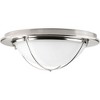 Progress Lighting, Portal Collection, 1-Light Flush Mount, Brushed Nickel, Etched Glass Shade - 2 of 3