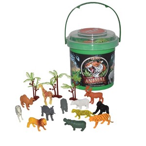 Wild Republic Bucket Mini Animal Figurines, 15 Pieces - 1 of 1