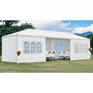 Garvee Outdoor Party Tent Gazebo, 10 x 20 FT Garden Gazebo Wedding Party Tent Canopy Marquee with 6 Removable Sidewalls - 1 of 4