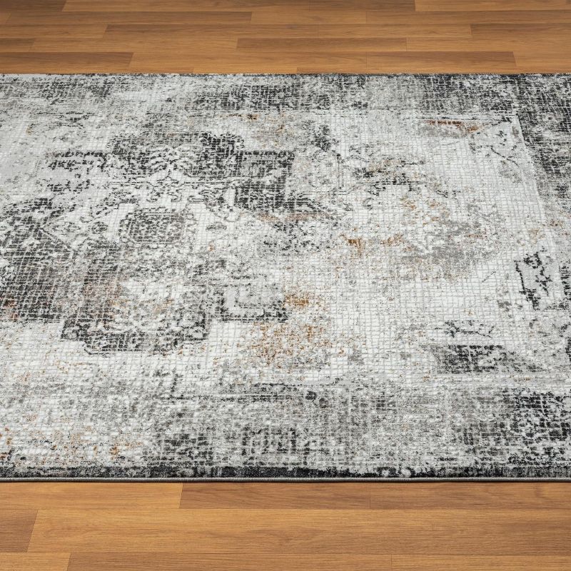 Luxe Weavers Mosaic Tile Area Rug with Distressed Effect, 4 of 11