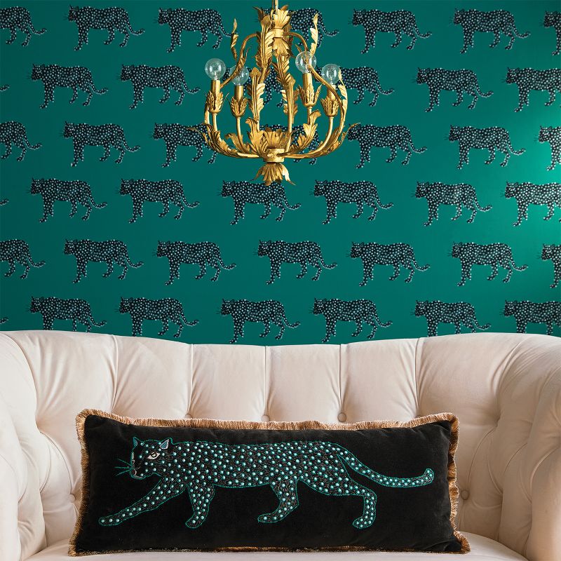 Panther Peel &#38; Stick Wallpaper Green - Opalhouse&#8482;, 4 of 12