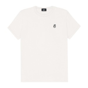 Dalix Peace Sign Embroidered Lightweight Relaxed Jersey Tee Summer Cute Positive Womens - 1 of 4