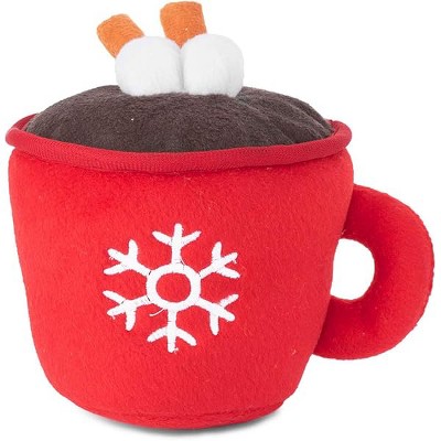 ZippyPaws - Stuffed Plush Dog Toy with Squeaker - Holiday Hot Cocoa