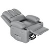 Leather Recliner Chair, Manual Recliner w/Comfortable Arms and Cup Holders for Living Room CF8011 - 2 of 4