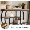 Entryway Table with Storage, Industrial 4-Tier Narrow Console Table Behind Couch with Half-Circle Base & Storage Shelves for Hallway, Foyer - 4 of 4
