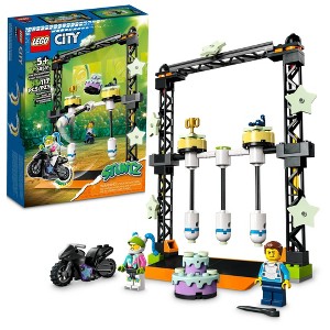 LEGO City Stuntz The Knockdown Stunt Challenge Playset, 60341 Adventure TV Series Action Toy for Kids Aged 5 Plus with Stunt Bike, Racer & Accessories - 1 of 4