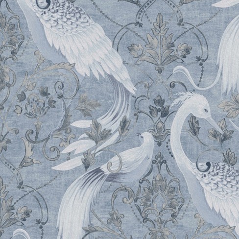 Laura Ashley Summer Palace Royal Blue Wallpaper