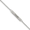 Chisel Stainless Steel and Enameled with Cubic Zirconia ENJOY THE LITTLE THINGS Bar on a 16" Cable Chain Necklace with a 2" Ext. - 4 of 4