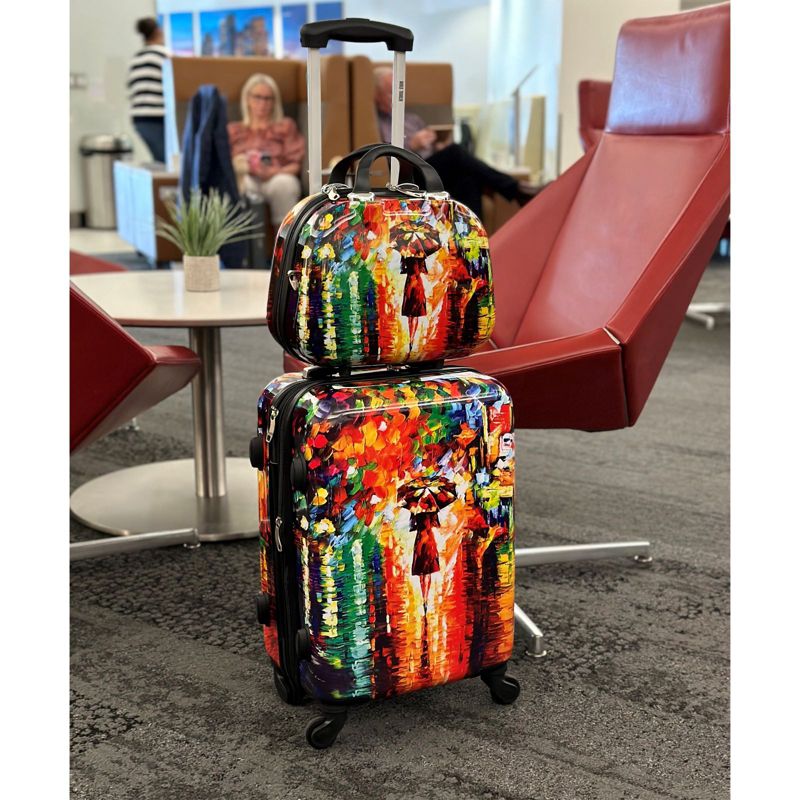 World Traveler 2-Piece Carry-On Hardside Spinner Luggage Set - Paris Nights, 2 of 10
