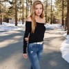 Anna-Kaci Women's Ribbed Off-the-Shoulder Long Sleeve Slim Fit Top in Soft Stretchy Midweight Fabric for a Chic Cropped Style - 2 of 4