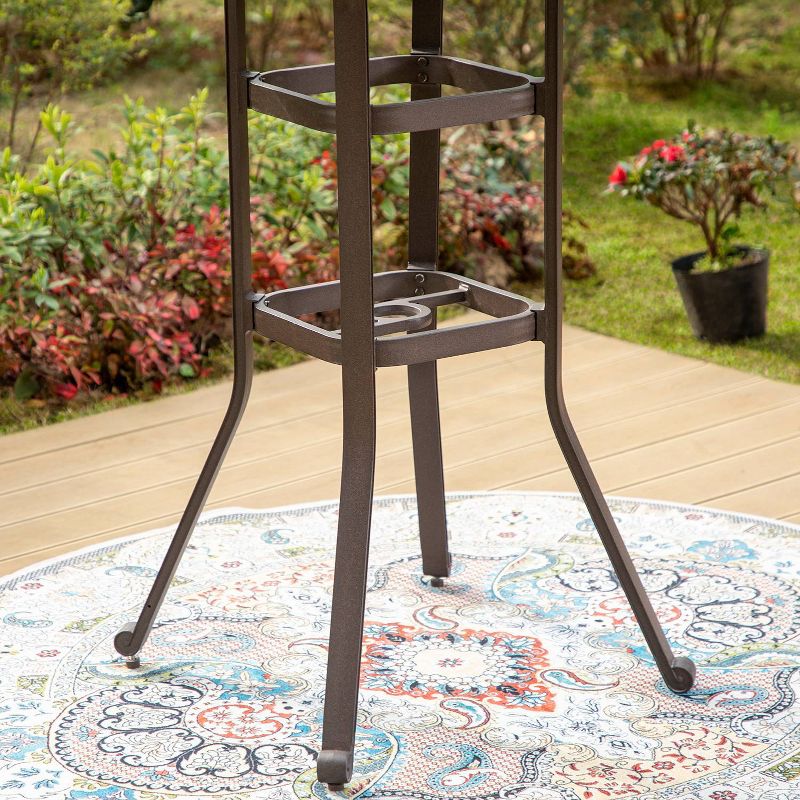 Outdoor Cast Aluminum Square Bistro Table - Captiva Designs, 4 of 9
