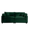 Modern Fabric Living Room Sofa 2 Seater Sofa with 4 Pillows ,Upholstered Large and Deep Seating 2-Seat Loveseat Sofa, Light Beige Corduroy - 3 of 4
