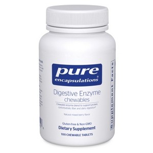 Pure Encapsulations Digestive Enzyme Chewables - Enzyme Blend to Support Protein, Carbohydrate, Fiber, and Dairy Digestion - 100 Chewable Tablets - 1 of 4