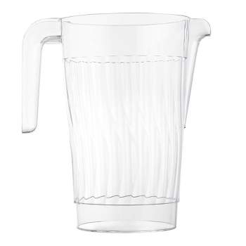Smarty Had A Party 52 oz. Clear Round Plastic Disposable Pitchers (24 Pitchers)