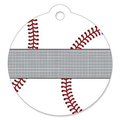 Big Dot of Happiness Batter Up - Baseball - Baby Shower or Birthday Party Favor Gift Tags (Set of 20)