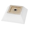 SEVOBAL Bathroom Sinks Square Vessel Ceramic Basin Modern Above Counter Design for Home and Office Use, White, 19.88"*19.88"*8.27" - 3 of 4
