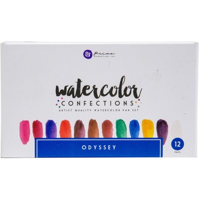 Prima Watercolor Confections Watercolor Pans 12/Pkg-Odyssey