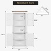 63" Tall Corner Cabinet with 4 Doors and 5 Storage Shelves, Farmhouse Corner Storage Cabinet - 2 of 4