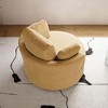 SEVOBAL Oversized Round Chair Lounge Chaise Indoor Sleep Sofa Couch Bed Fluffy Boneless for Reading Living Room No Assembe, Yellow, 42.1"*42.1"*34.2" - 3 of 4