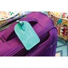 Pavilion Gift Company - Tahitian Turquoise - Gift Boxed Vegan Leather Luggage Tag - Bag Accessories - 2 of 4