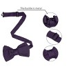 INSPIRE CHIC Men's Pre-Tied Adjustable Strap Solid Color Knitted Bow Ties - 4 of 4