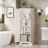 60" Pantry Cabinet with Adjustable Shelves, Tall Storage Cabinet with 2 Doors, Freestanding Wooden Organizer for Multiple Rooms - 4 of 4