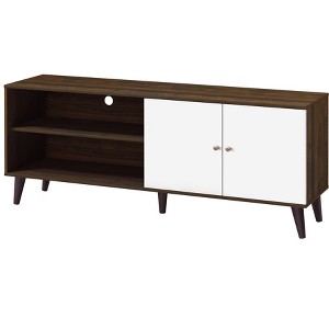 Sapphtopaz Modern TV Stand for TVs Up to 59" with 2 Storage Shelves Entryway Table with Storage Cabinet Wood TV Console for Living Room - 1 of 4