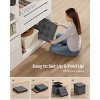 Racxily 15 Inches Folding Storage Ottoman Bench, Ottoman Foot Rest, End of Bed Bench, Storage Chest - 3 of 4