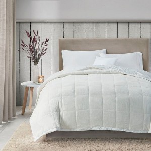 Sapphtopaz Smart Temp Down Blanket, Reversible Plush Soft and Warm Blankets for Bed, Cozy Lightweight Bedding for Home - 1 of 4