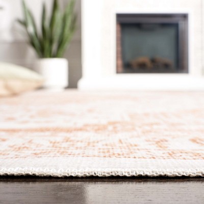 Arizona Beige and Gold 4' x 6' Machine Washable Area Rug