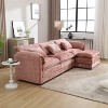 Mocamel  112" Oversized Modular Sofa, L-Shaped Cloud Couch with Ottoman & Memory Foam - 2 of 4